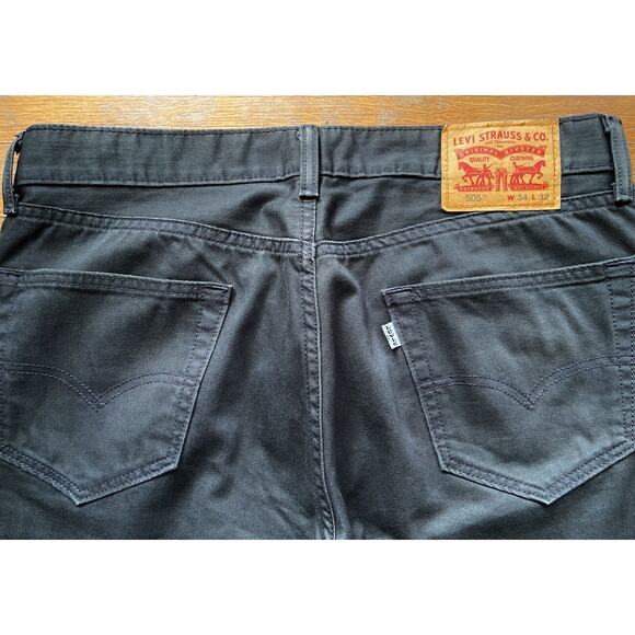 LEVI’S 505 Gray 5-Pocket Jeans sz 34 x 32 - Picture 10 of 12